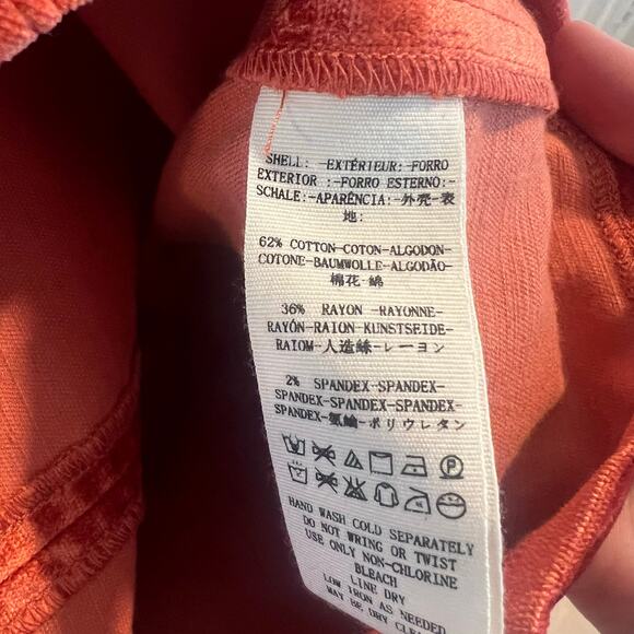 Free People Orange Velvet Antoinette Mini Dress Size S - Picture 8 of 10